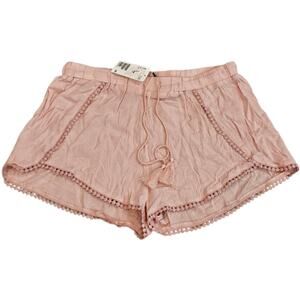 H&M Divided Light Pink Tassel Trim Shorts US 10